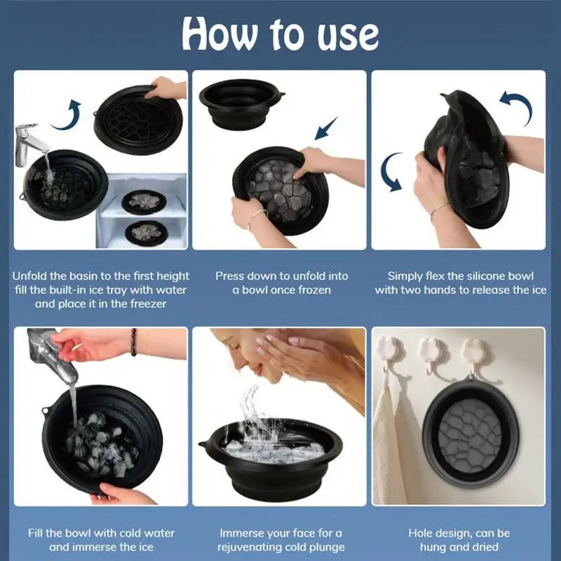 Facial Ice Bath – Silicone Cold Plunge Bowl for Face & Skin Recovery