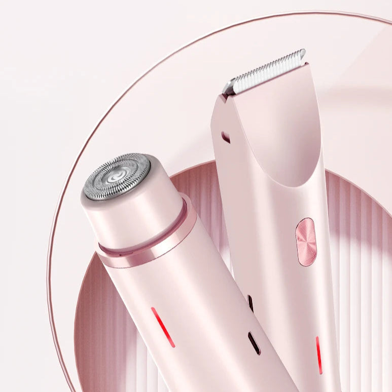 Pink Shaver - Dual-End Rotary Shaver & Trimmer for Women