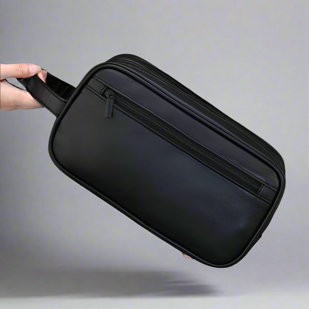Travel Toiletry Bag – Water-Resistant PU Leather Organizer