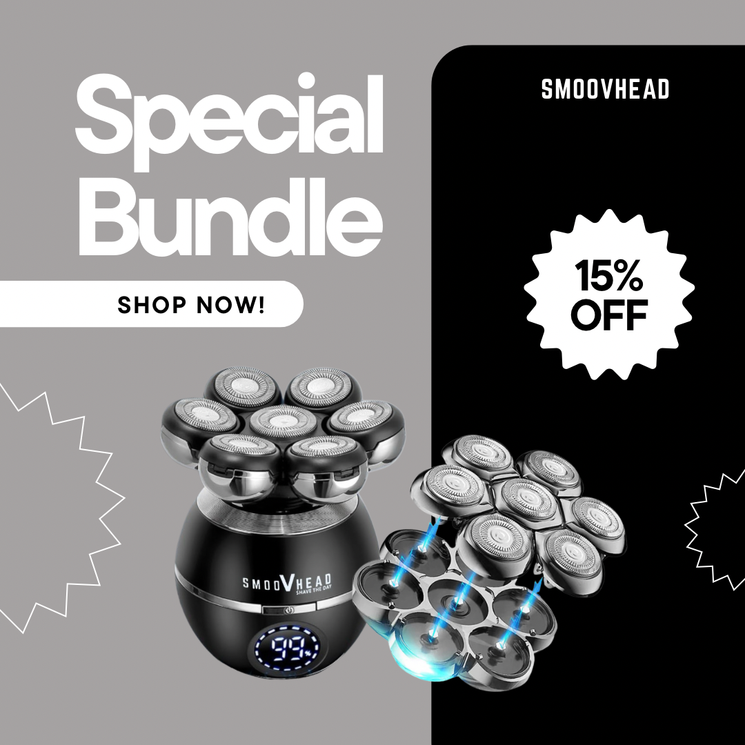 Smoovhead™ Shaver & Blade Bundle – Complete Grooming Kit with Magnetic Replacement Head