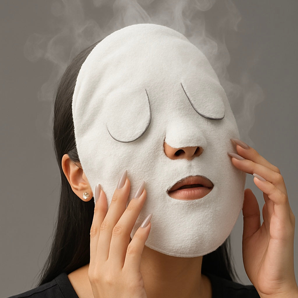 Hot & Cold Compress Face Towel – Steam Heating & Cooling Therapy for Skin Relief