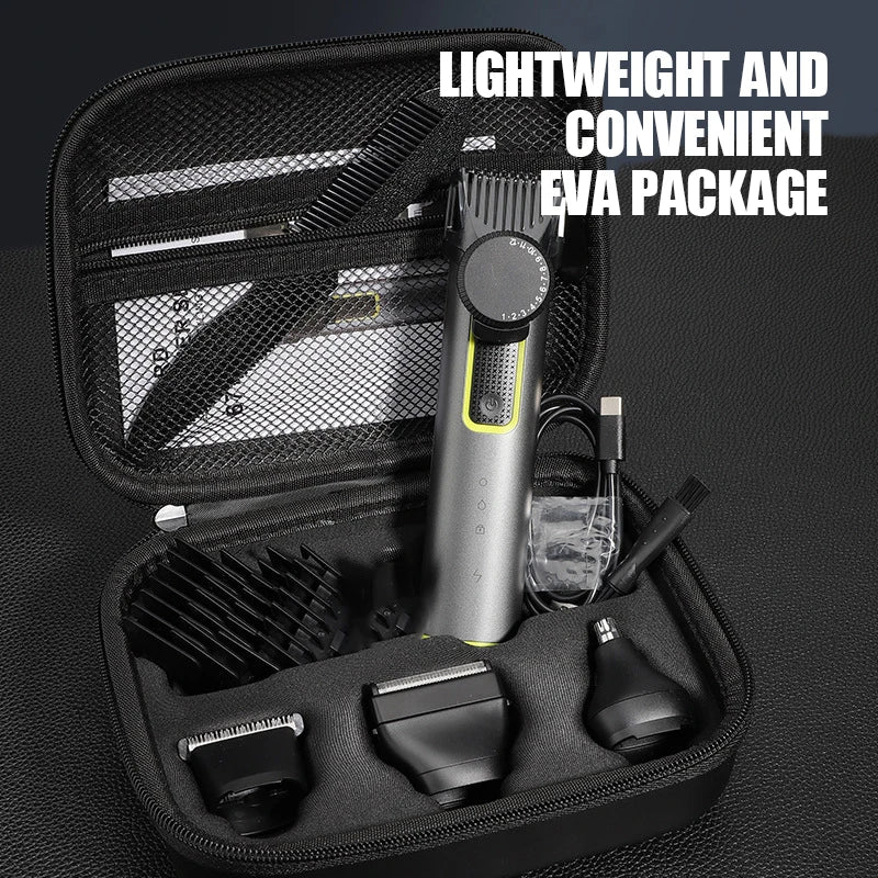 Beard Trimmer for Men – Cordless Hair Clippers with Adjustable Guards & Waterproof Design