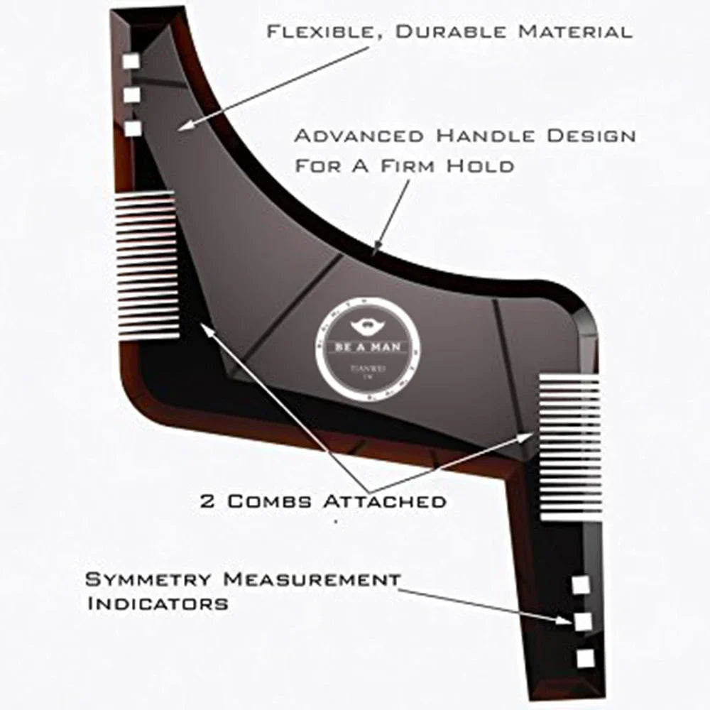 Beard Shaping Comb – Styling & Trimming Template Tool