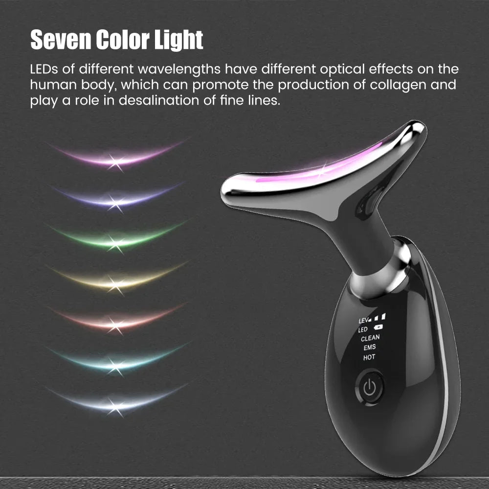 LED Facial Massager – 7-in-1 Light Therapy & Skin Tightening Tool