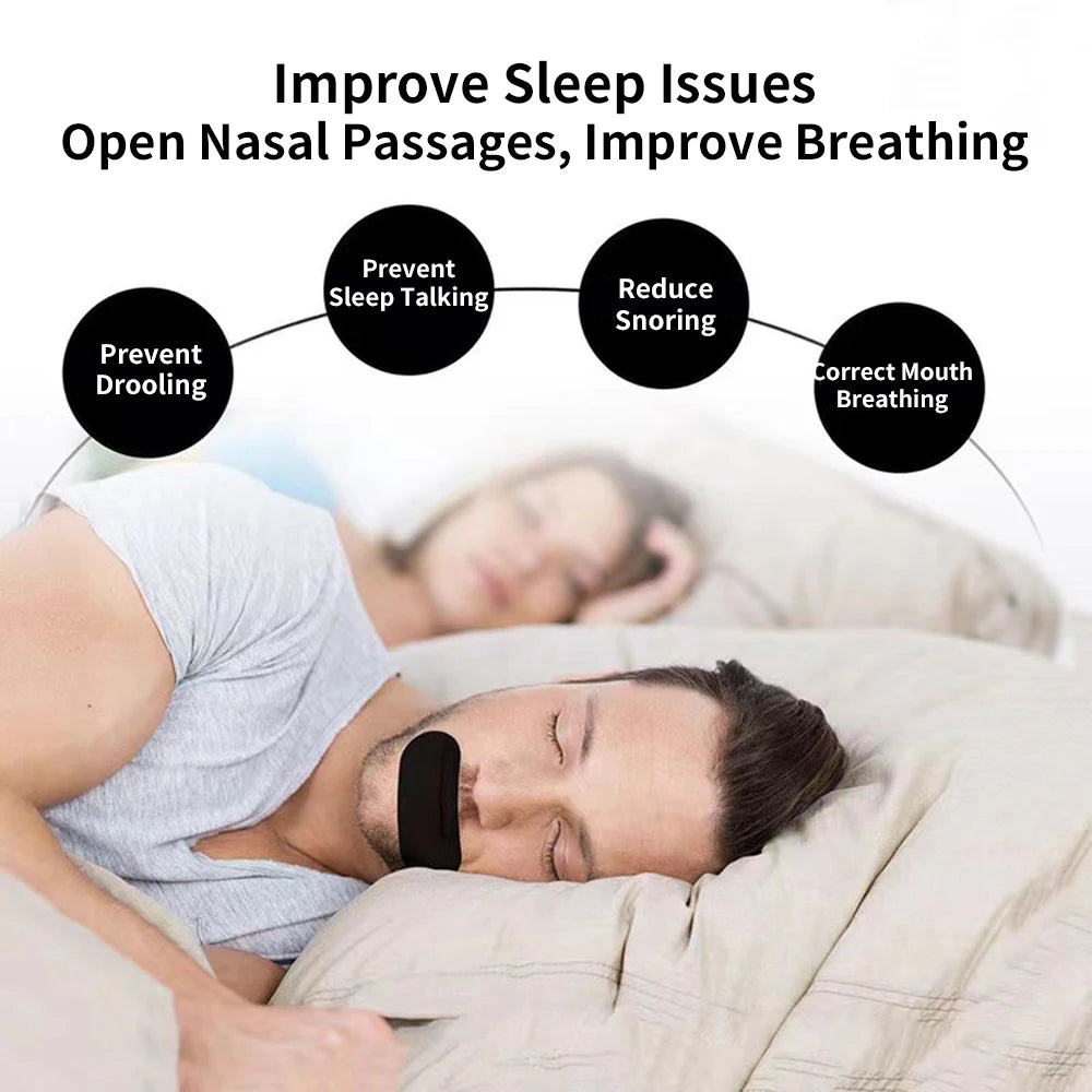 Sleeping Mouth Tape & Nose Strips – Anti-Snore Solution for Better Breathing & Sleep
