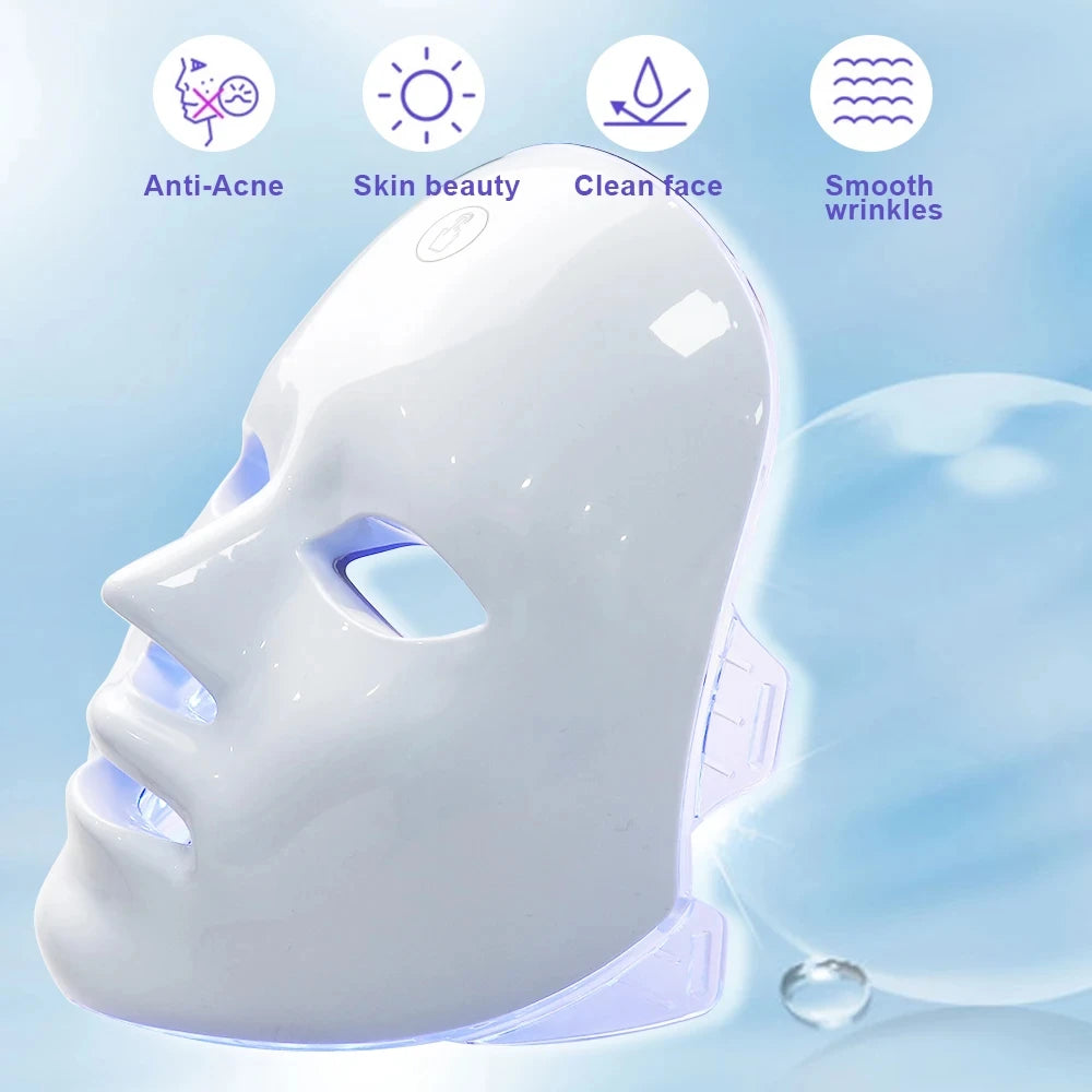 7-Colour LED Light Therapy Mask - Wireless Facial Skincare