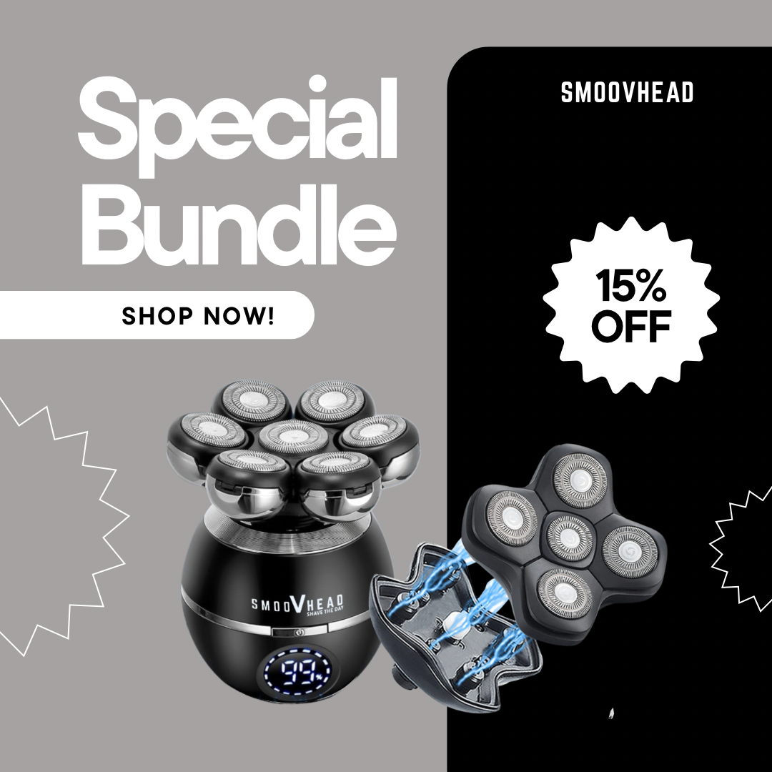 Smoovhead™ Shaver & Blade Bundle – Complete Grooming Kit with Magnetic Replacement Head